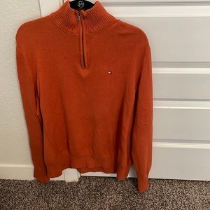 Tommy Hilfiger sweater, burnt orange, zip up